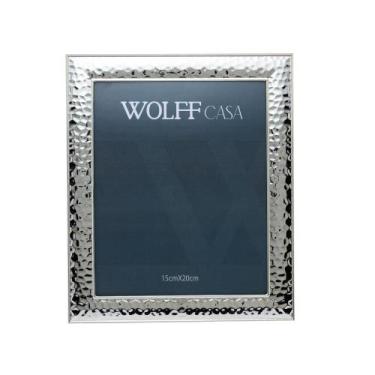 Imagem de Porta-Retrato Wolff Aspect 15cm x 20cm Prata Aço Inox