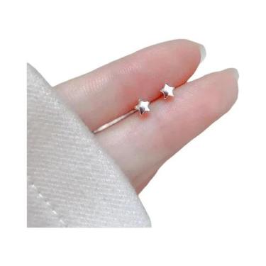 Imagem de Brincos De Coração E Estrela Mini Hipoalergênicos Para Mulheres, Joias