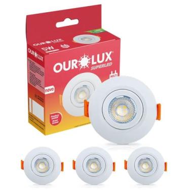 Imagem de 4 Spot Super Led Redondo de Embutir Bivolt 5w Cor da Luz Branco Neutro