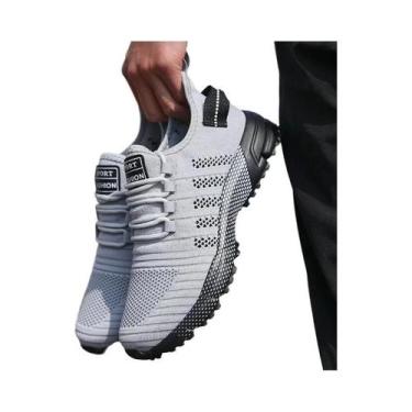 Imagem de Tênis Masculino Leve E Respirável De Malha Para Corrida, Slip-On, Sola