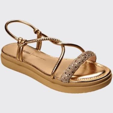 Imagem de Sandália Flatform Feminina Tiras Slide Brilhantes Dakota Y7631-Feminino