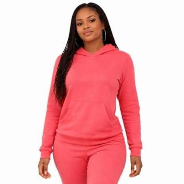 Imagem de Blusão Feminino Moletom Básico com Capuz e Bolso Canguru Malwee-Feminino