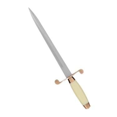 Imagem de Punhal Decorativo Lâmina em Aço Inox sem Fio com Bainha 34 cm - Import