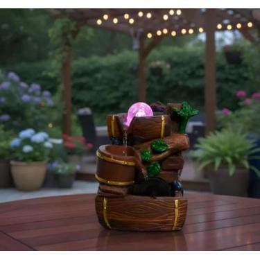 Imagem de Fonte De Água Decorativa Jarros Mesa Cascata Relaxante Luzes - Althea 