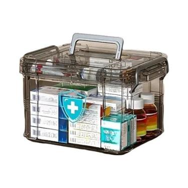 Imagem de Caixa De Armazenamento De Medicamentos Transparente Em PP Plástico À P