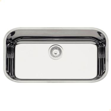 Imagem de Cuba de Embutir Tramontina Lavínia 56 BL Perfecta em Aço Inox Polido 56x34 cm com Válvula 94054407