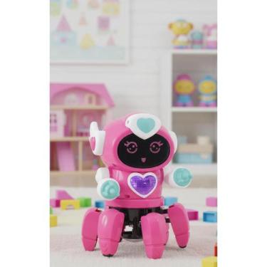 Imagem de Robô Aranha Dançarino Rosa: Luzes, Sons e Diversão Infantil - Congratu