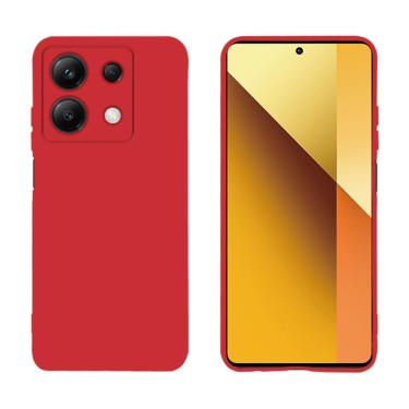 Imagem de Capa Protetora De Silicone Para Smartphone Redmi Note 13 5G, Vermelho