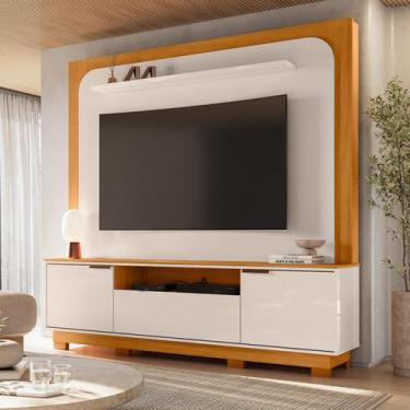 Imagem de Painel Rack de TV Curvo Nilo 2m com Pés Linha Eras Madetec - Madetec M