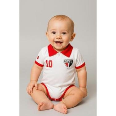 Imagem de Body Bori Bebê Infantil São Paulo FC Camisa Polo Oficial Torcida Baby-Unissex
