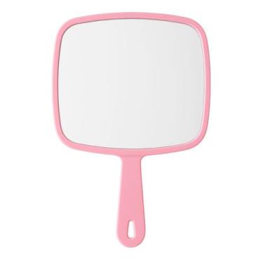 Imagem de Espelho de Mão Retangular Maquiagem Dentista Cabelereiro - Moment, Ros