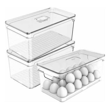 Imagem de 2 Organizador de Geladeira 5l E Porta 36 Ovos Clear Fresh - Ou