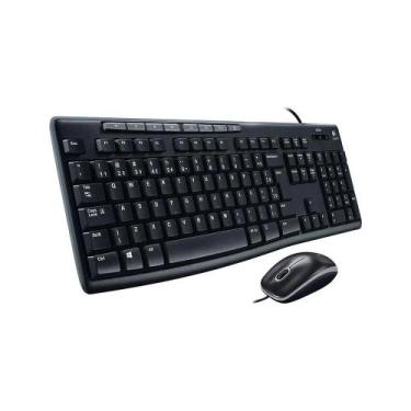 Imagem de Kit Mouse E Teclado Logitech Mk200 Multimidia C/fio Preto - 920-002718