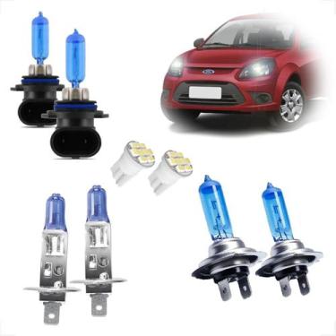 Imagem de Kit de Lâmpadas Halógena Super Branca H7 H1 HB4 Farol Baixo Alto e Mil