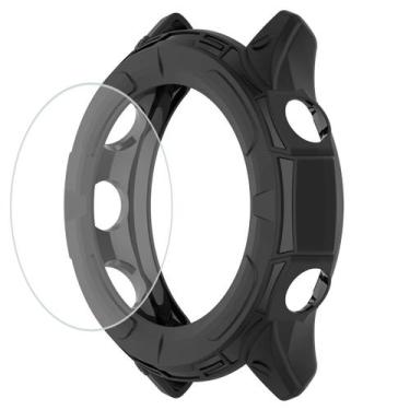 Imagem de Capa bumper + película compatível com Garmin Forerunner 955 ou 955 Sol
