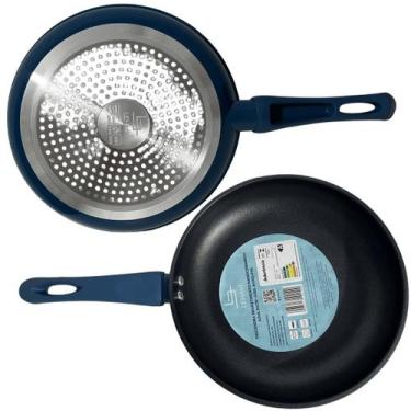 Imagem de Panela Frigideira Antiaderente Cerâmica 24cm Azul Lehavi