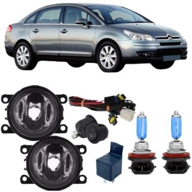 Imagem de Kit farol milha citroen c4 pallas 2007 a 2013 super branca - BIBAS