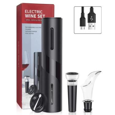 Imagem de Saca rolhas elétrico USB para vinho automático - FACILITA