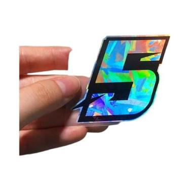 Imagem de Adesivos Holográficos Refletivos De Números Árabes Para Motocicletas, 