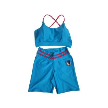 Imagem de Conjunto Fitness Short eTop Levanta BumBum Academia Feminino - Pijamas