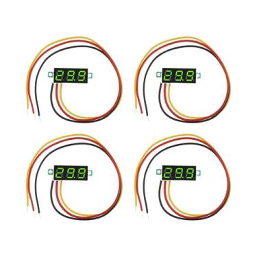 Imagem de Mini Voltímetro Digital 4 Peças Com Display LED De 0,28 Polegadas, Tes