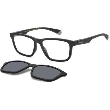 Imagem de Óculos De Grau Polaroid Clip On Preto Fosco Polarizado PLD2147CS O6W-5