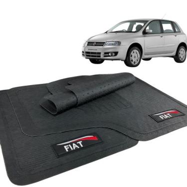 Imagem de Jogo Tapete Stilo 2008 2009 2010 2011 Borracha com Logo - FIAT