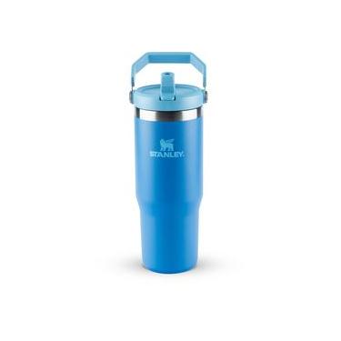 Imagem de GARRAFA TÉRMICA STANLEY TUMBLER FLIP STRAW 887ML EM AÇO INOX AZURE BLUE 08357