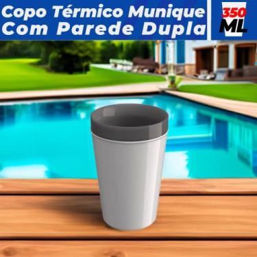 Imagem de Caneca Copo Térmico Plástico 350 Ml Café Chá Suco Cerveja Bebida Chopp