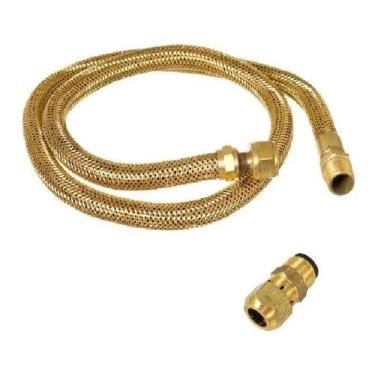 Imagem de Mangueira Flexível Cobre Tombak Gás Fogão Cooktop 60cm + Adaptador Jac
