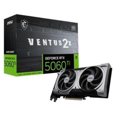 Imagem de Placa De Vídeo Msi Rtx 5060 Ti Ventus 2X Oc Black Plus 16Gb Gddr7 128 
