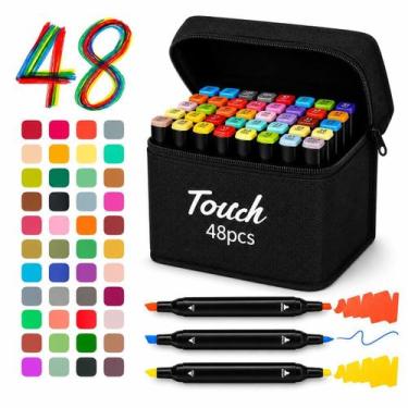 Imagem de Canetinhas Touch 48 Cores Para Desenho Mangá e Lettering