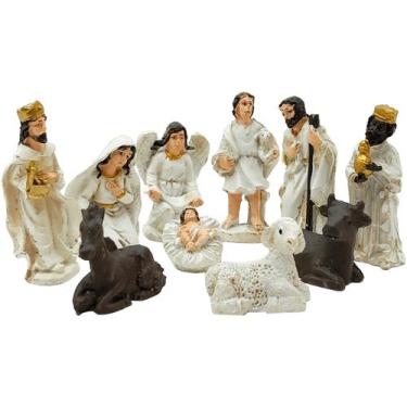 Imagem de Decoração Presépio Nascimento De Jesus Estatueta Natal 10Pçs - Genéric