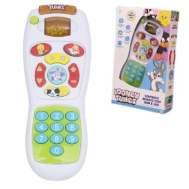 Imagem de Chocalho Controle Remoto para Bebê com Luz Som Looney Tunes - EBN Kids