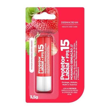 Imagem de Protetor Labial FPS 15 Dermacream 3,5g - Hidratação e Proteção Solar, 