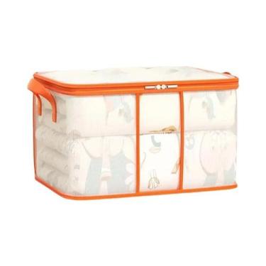 Imagem de Saco Organizador Transparente Dobrável De Plástico Com Zíper Para Roup