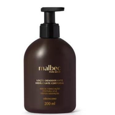 Imagem de Loção Hidratante Desodorante Corporal Malbec Pure Gold 200ml - O BOTIC