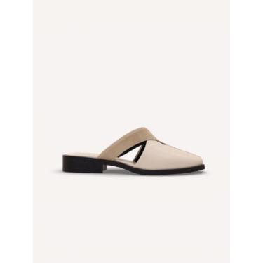 Imagem de Mule Couro Recortes Off White - Daflon, 37