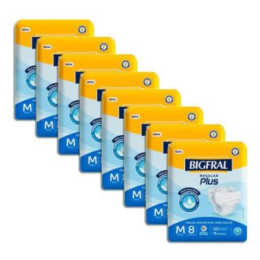 Imagem de Fralda Geriátrica Bigfral Regular Plus M 8U Kit 8 - Ontex