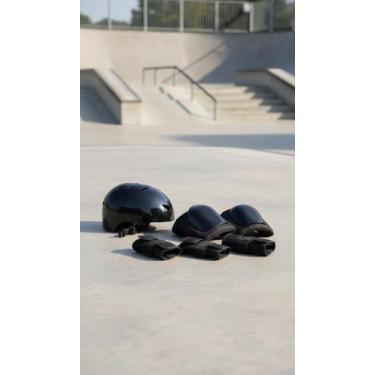 Imagem de Kit Proteção Infantil Skate Patins Capacete Completo - Congratulations