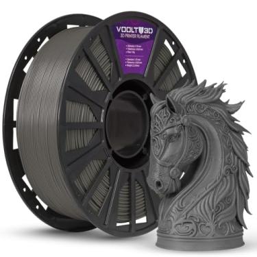 Imagem de Filamento PLA Velvet High Speed 1Kg 1,75mm Efeito Aveludado Impressora 3D FDM Voolt3D (Grafite Velvet)