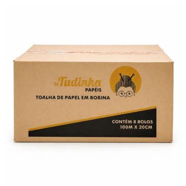 Imagem de Toalha de Papel em Bobina 100% Celulose 8X100X20 Vo Tudinha