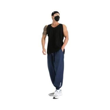 Imagem de Calças Esportivas Casuais Masculinas Estilo Coreano Para Fitness, Basq