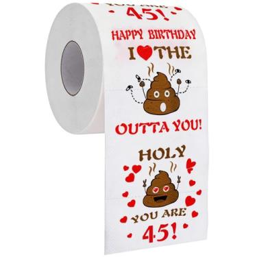 Imagem de Papel Higiênico FOBELEC  Presente de Pegadinha para 45º Aniversário