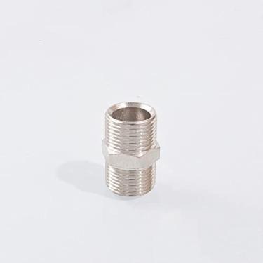 Imagem de M8 M10 M12 M14 M16 M18 M20 M22 M24 Rosca Macho Macho para Macho Adaptador de Conector de Montagem de Tubo Igual a Latão Banhado a Níquel, M18x1
