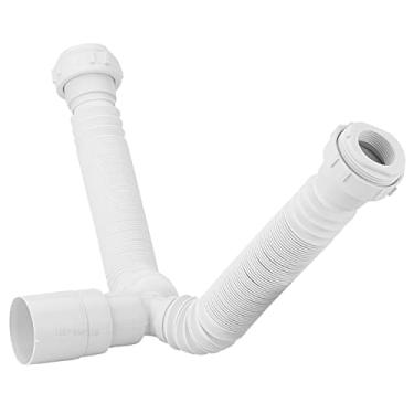 Imagem de Sifão Duplo Sanfonado/extensivo Universal Abs Branco