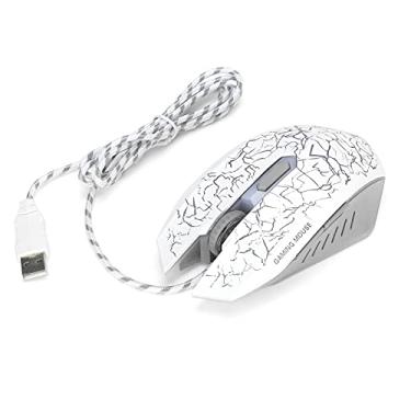 Imagem de Mouse com fio, excelente acabamento Ampla compatibilidade Mouse para jogos com fio ergonômico e confortável para Vista para XP(Branco)