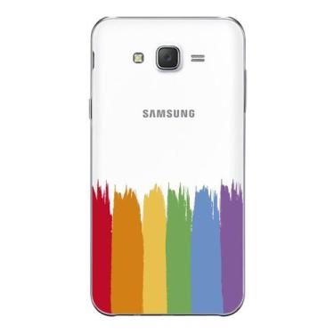 Imagem de Capa Case Capinha Samsung Galaxy  J5  Arco Iris Pinceladas - Showcase