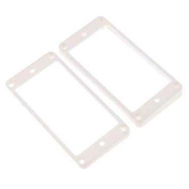 Imagem de 2 peças de captadores Humbucker brancos, anéis de montagem para guitarra elétrica LP