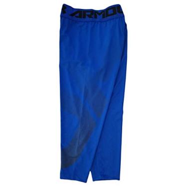 Imagem de Under Armour HeatGear Calça legging masculina de compressão 3/4, Royal Blue (400)/Black, Medium